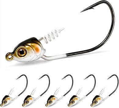 Swimbait Jig Heads, Weighted Jig Hooks for Paddle Tail Swimbaits