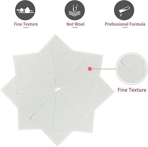 Miniatura 2 de CATIFLIN 100 paños de limpieza de joyas, paño de pulido de plata envuelto individualmente, paño de pulido de joyas pequeño para plata esterlina,