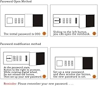 Vista 6 de ARRLSDB Diario de piel sintética con cerradura, tamaño A5, con cerradura de combinación, contraseña, cuaderno de bloqueo personal (morado)
