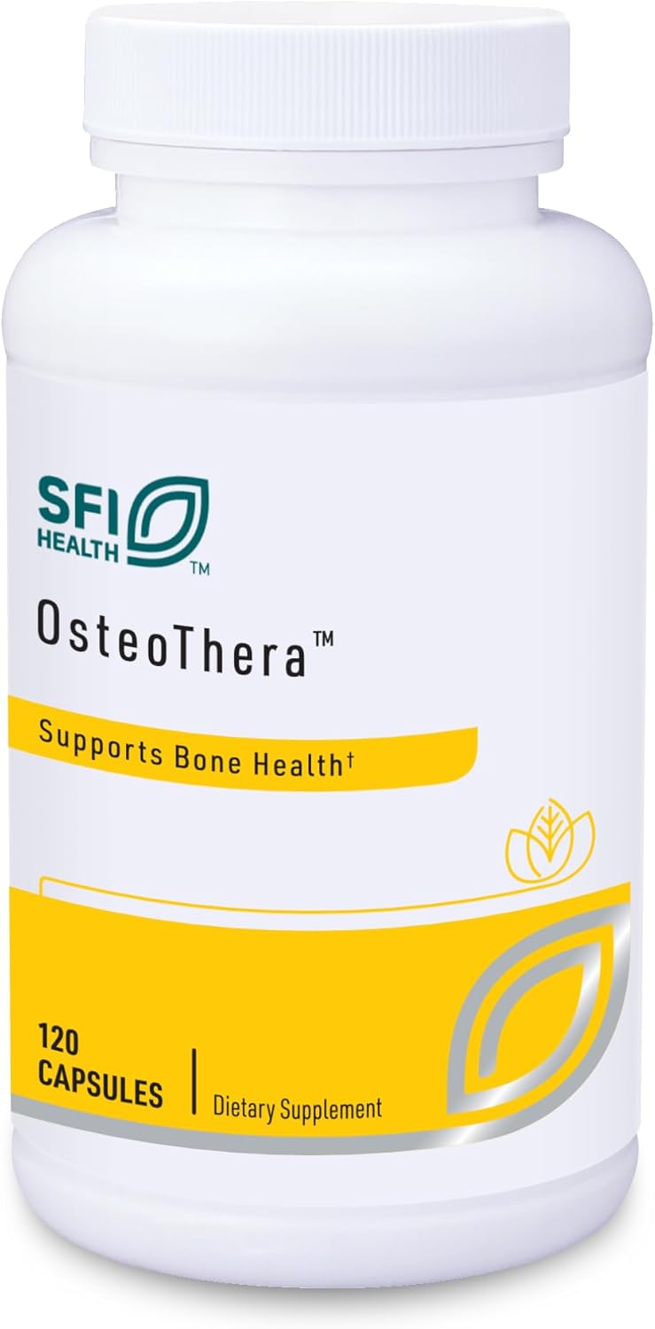 Klaire Labs SFI Health Osteothera Capsules - Hypoallergenic & Multifactorial Bone Support Formula with Calcium, Vitamin K, D3, Magnesium & Boron (120 Capsules)
