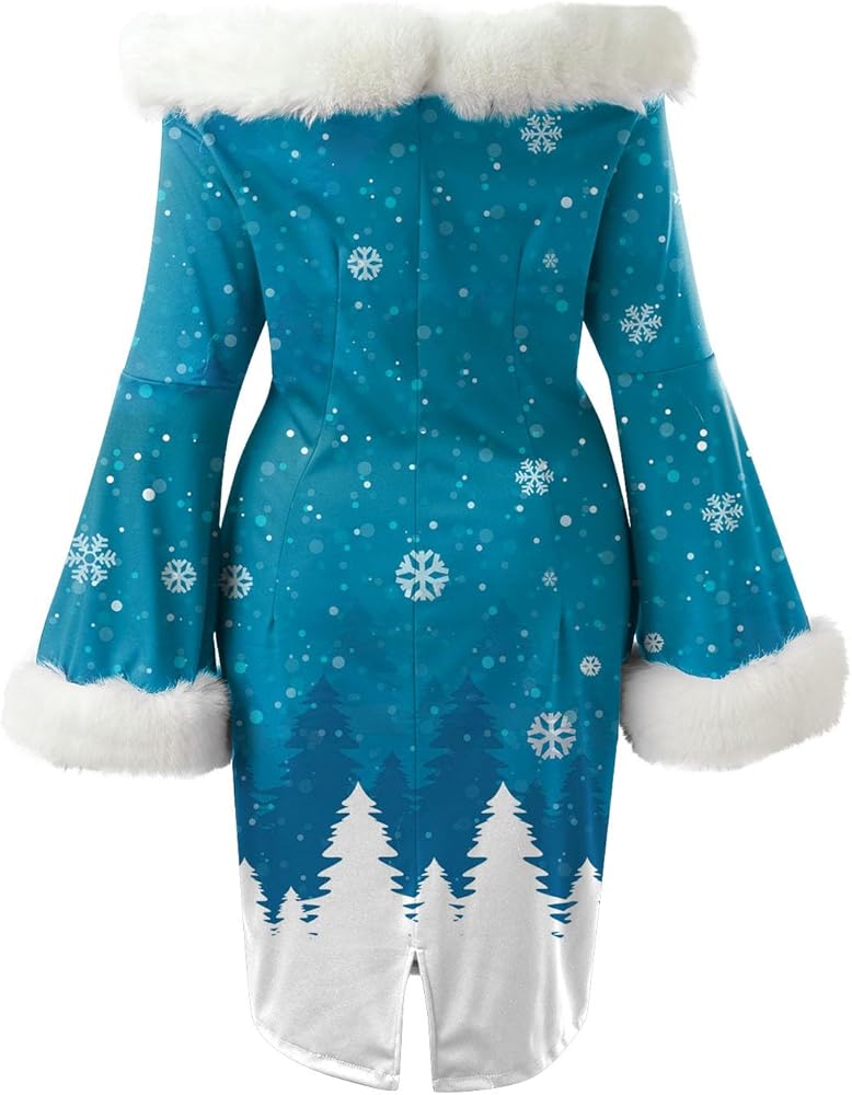 Amazon.co.jp: [Foreted] クリスマス ワンピース レディース ファー