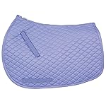 TuffRider Basic All Purpose Horse Riding Saddle Pad | Wither Relief Brushed Underside for Training and Competition - Periwinkle Violet