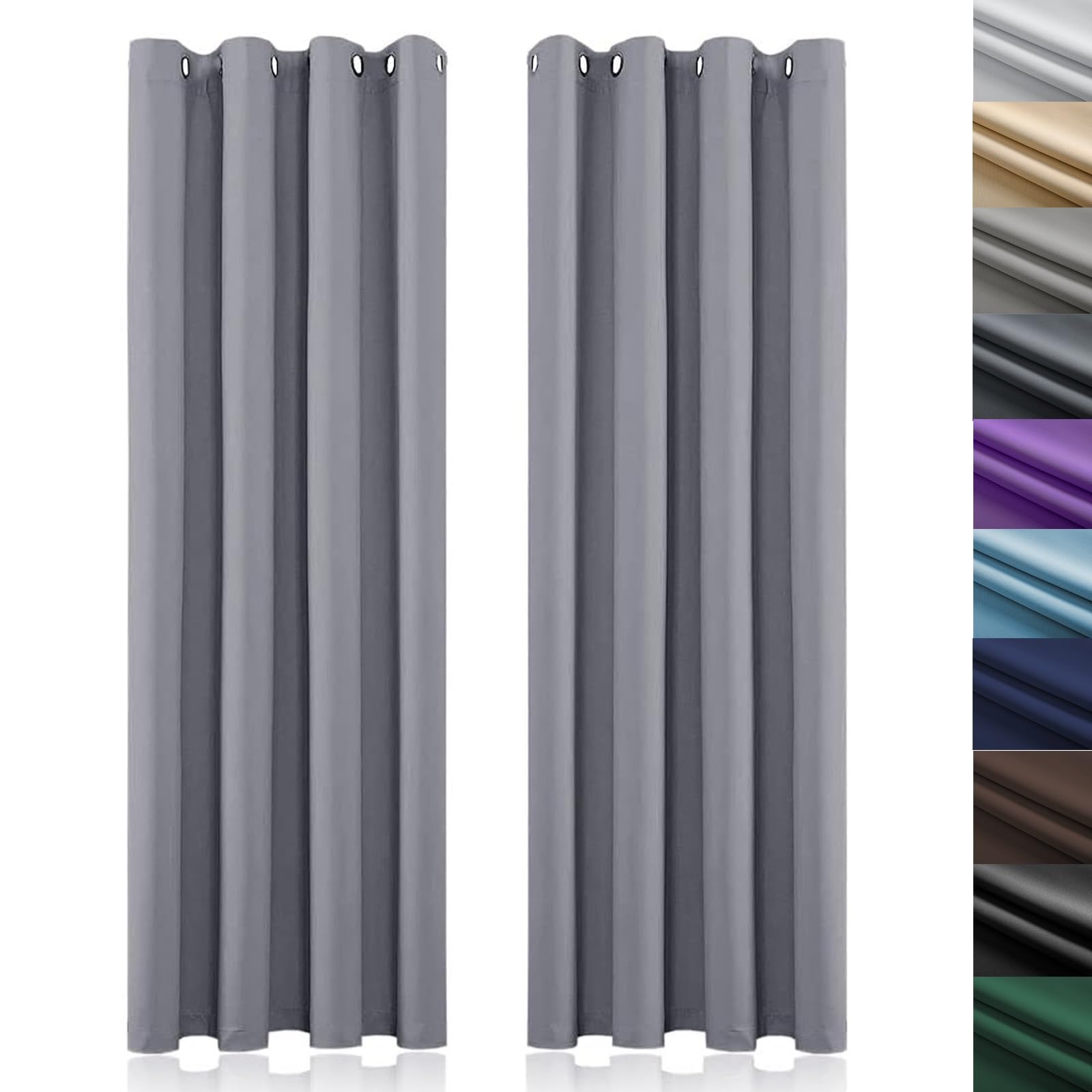 Marre du froid ? Rideau occultant isolant thermique gris clair 110x100 cm
