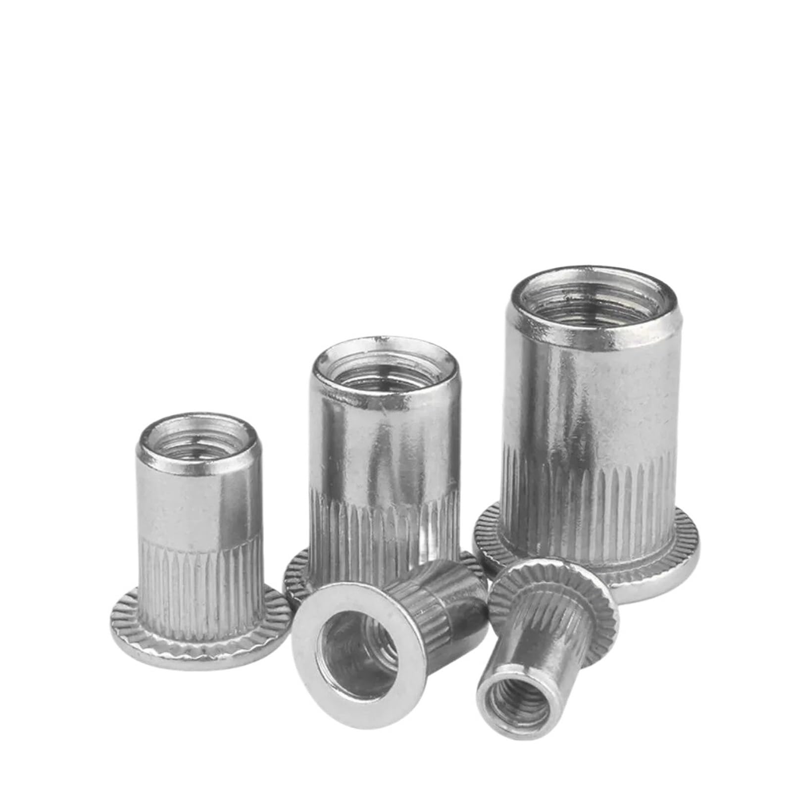 SUS304 Nitonakrętka M3-M12 z łbem płaskim i okrągłym korpusem(50Pcs,M8-18)