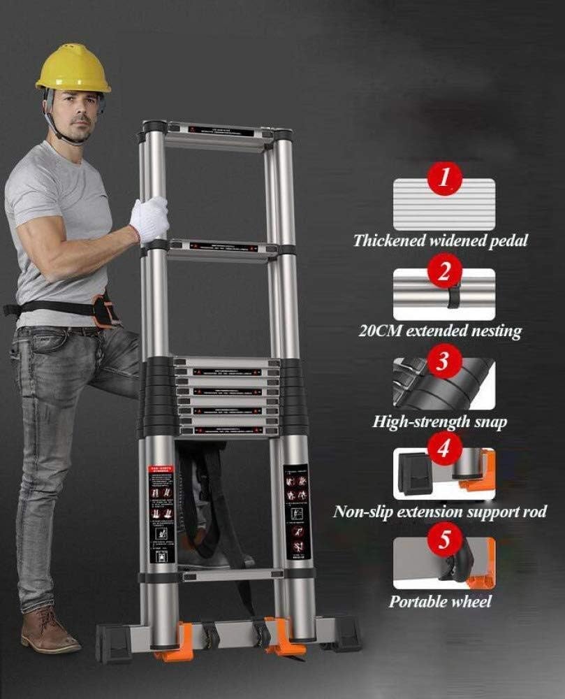 Step Ladder Aluminum Extension Foldable Telescopic Ladder Straight Telescoping Ladders Marriage