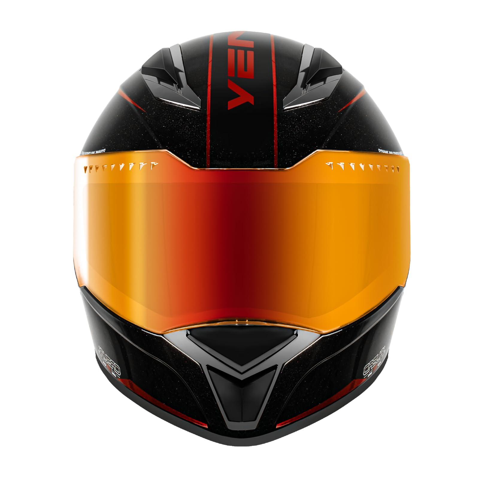 YEMA Casco da moto integrale per adulti, Casco unisex per ciclomotori e moto da strada con prese d'aria regolabili - Leggero e confortevole per scooter, cruiser YM-850