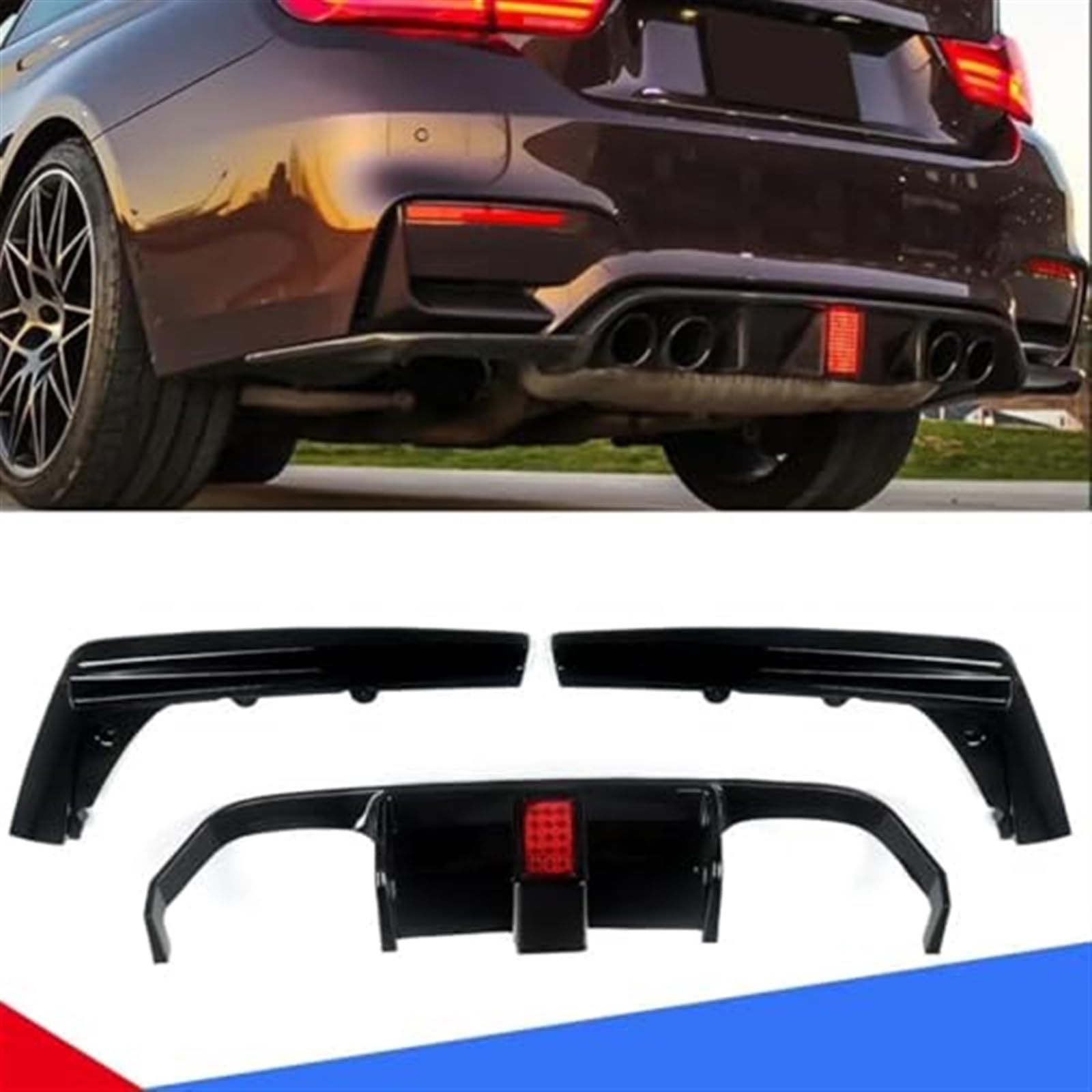 Ailerons de Coffre arrière de Voiture, for BMW, for M3, for M4 F80 F82 F83 2015 2016 2017 2018 2019 2020 DIFFUSEUR ARRIÈRE Ailerons de Coffre arrière de Voiture Aileron Arrière Universel