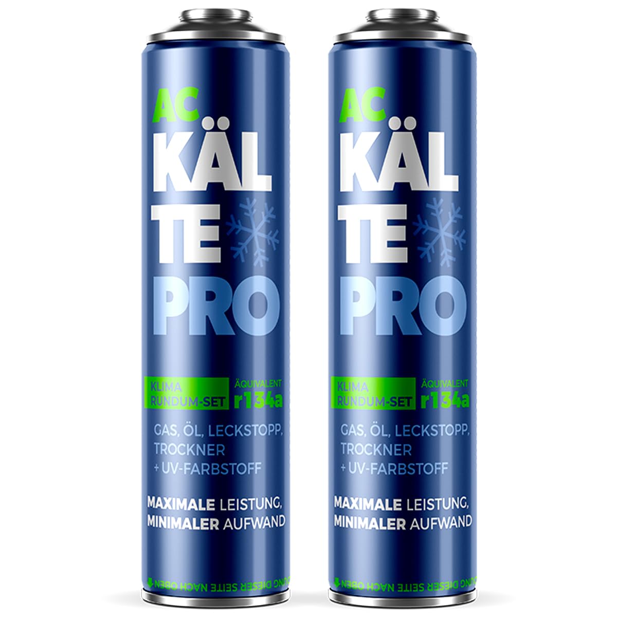 Remplacement du gaz refrigerant R134a pour Clim Auto - Pack 5-en-1 Complet : Gaz, Huile, Anti-fuite & Traceur UV Équivalent 755g R134a- Pour Voitures 1995–2016