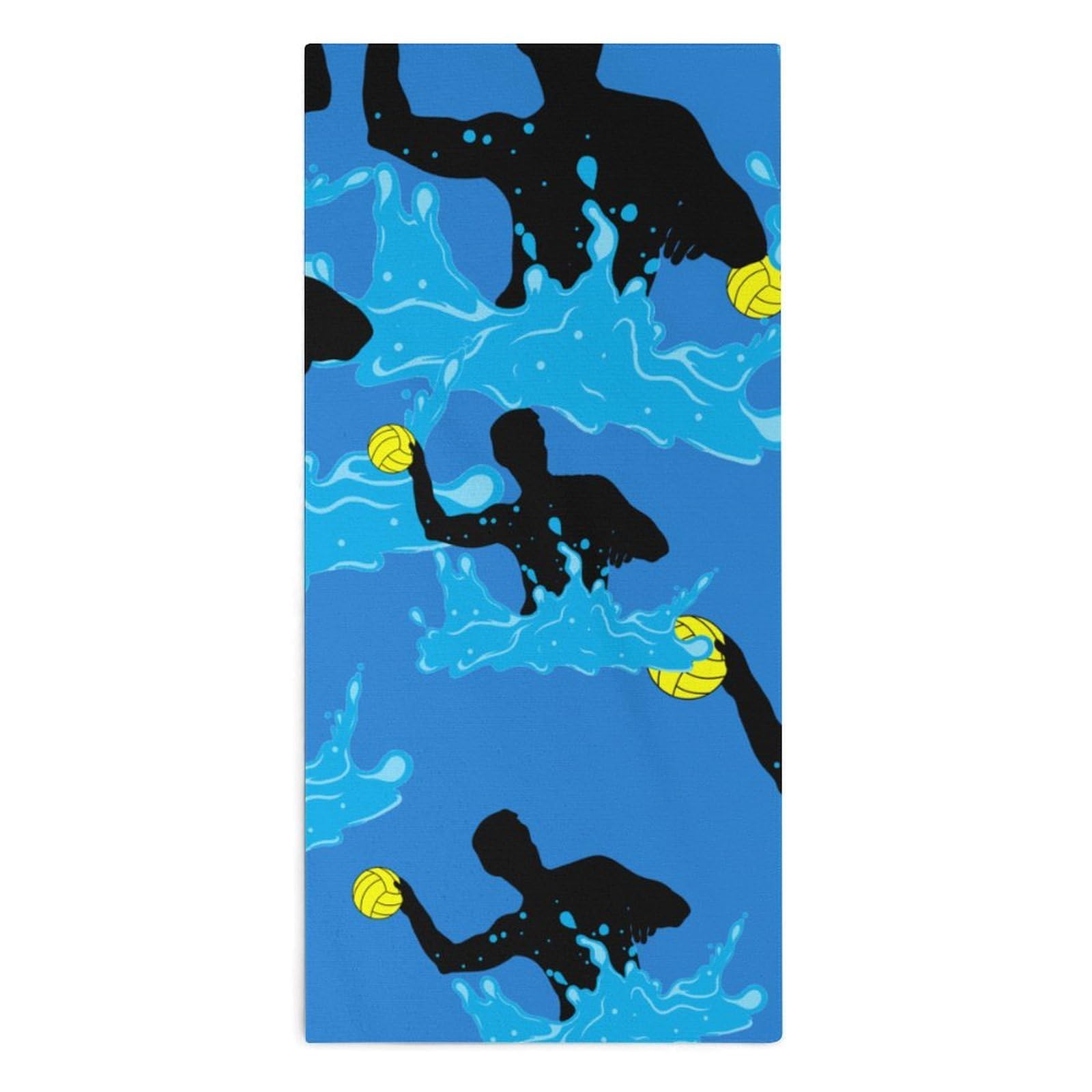 NCLQVJXZKHW Water Polo Player Hand Towels Soft Face Towel Gym Bathroom Travel Hotel 13"x28"