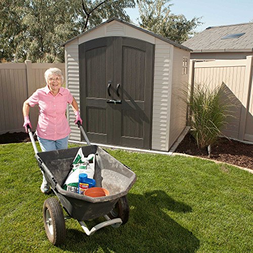 60190 7 x 7ft Heavy Duty Plastic Shed, Beige - Image 3