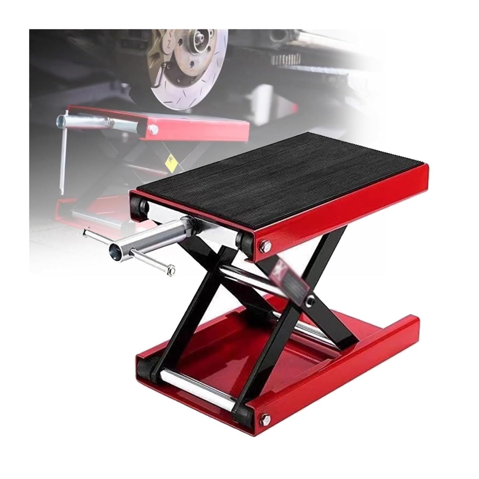 GYKOZY Motorcycle Repair Lift Table, Adjustable Hydraulic Scissor Jack for Motorcycle and Car, Heavy Duty Lifting Platform for Efficient Repairs and Maintenance