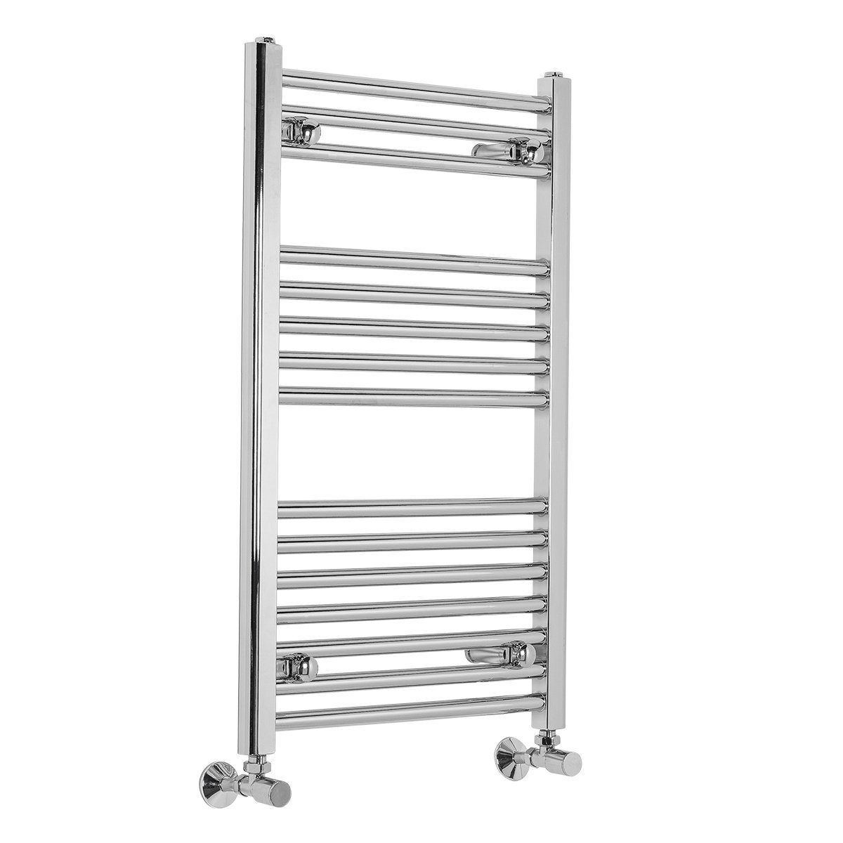 Warmehaus Chrome Contemporary Straight Heated Bathroom Towel Rail Radiator Rad - 800 X 500 Mm