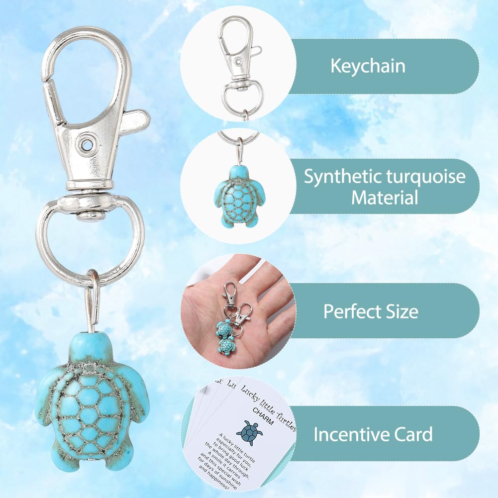 Portachiavi Tartaruga Marina In Acciaio Inox – Regalo Portafortuna Con Incisione, Per Donna E Uomo, Con Sacchetto Gioielli
