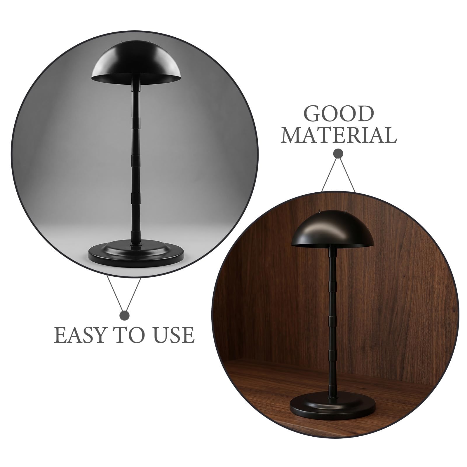 Negro Soporte Portátil Piezas Pp para Plástico, de Pelucas, 8