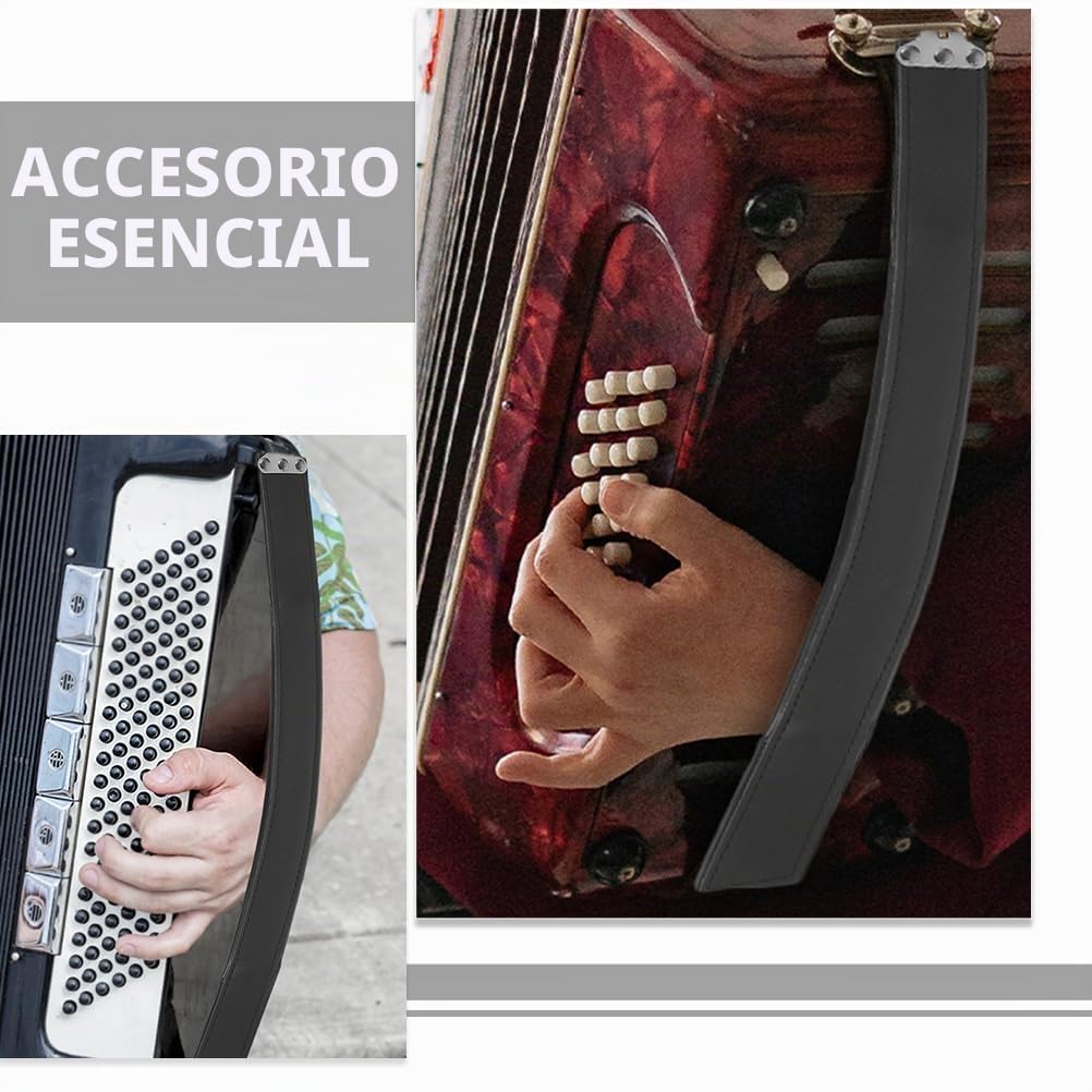 Correa De Acordeón Acordeón Bajo Acolchado Correas De Arnés De Hombro De Cuero Pu Ajustable Para Mano Izquierda Para Acordeón Bajo 80-96 Accesorio