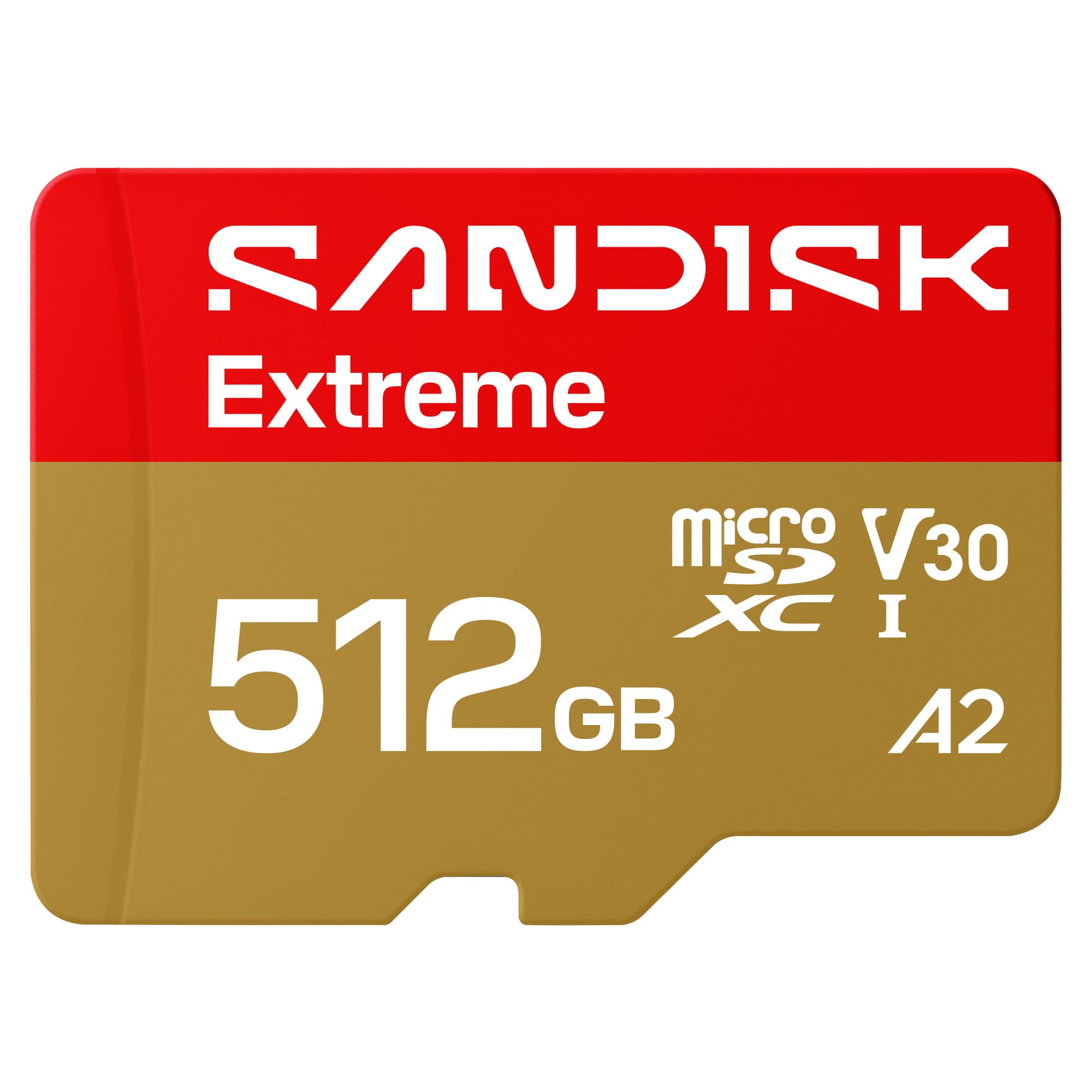 SANDISK 512GB Extreme microSD UHS-I Card - Up to 245MB/s Read Speed and 170MB/s Write Speed, 5.3K Video, 4K UHD Video, high-Performance for Action cams, Drones, Android Devices - SDSQXH9-512G-GZ6MA New Version 512GB