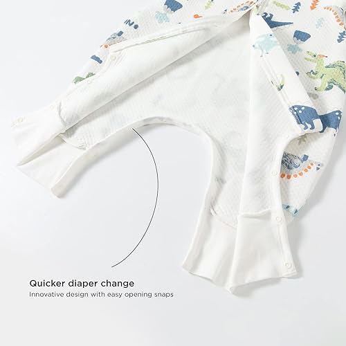 Miniatura 5 de Duomiaomiao 1.0 TOG - Saco de dormir súper transpirable de manga larga para niños de 36 a 48 meses, 100% algodón, saco de dormir para cuatro