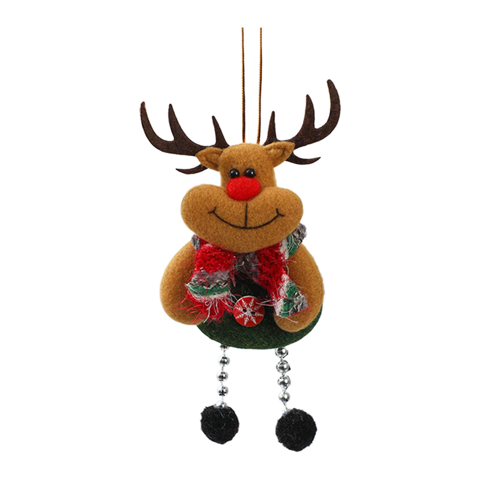Lerpwige Handmade Christmas Figurines Santa/Snowman/Deer/Bear Nonwoven Fabric Decor For Terrariums Gardens & Tabletop Scenes Nonwoven Fabric Santa/snowman/deer/bear Party Supplies