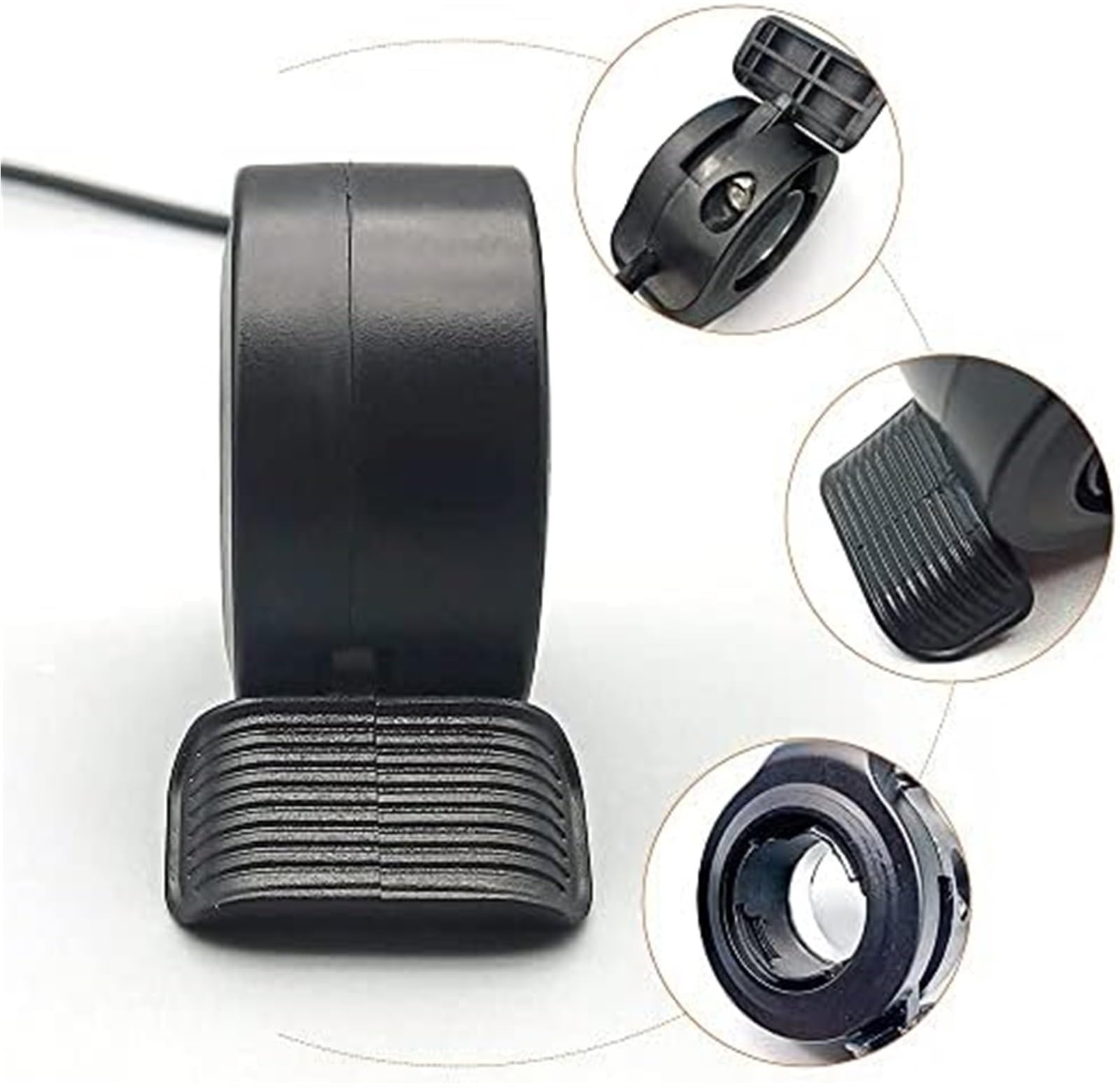 EBike 130X Acceleratore a pollice 24V 36V 48V 60V 72V DestroSinistro SM Connettore impermeabile, Controllo della velocità della bici elettrica, for accessori for scooter elettrici Acceleratore