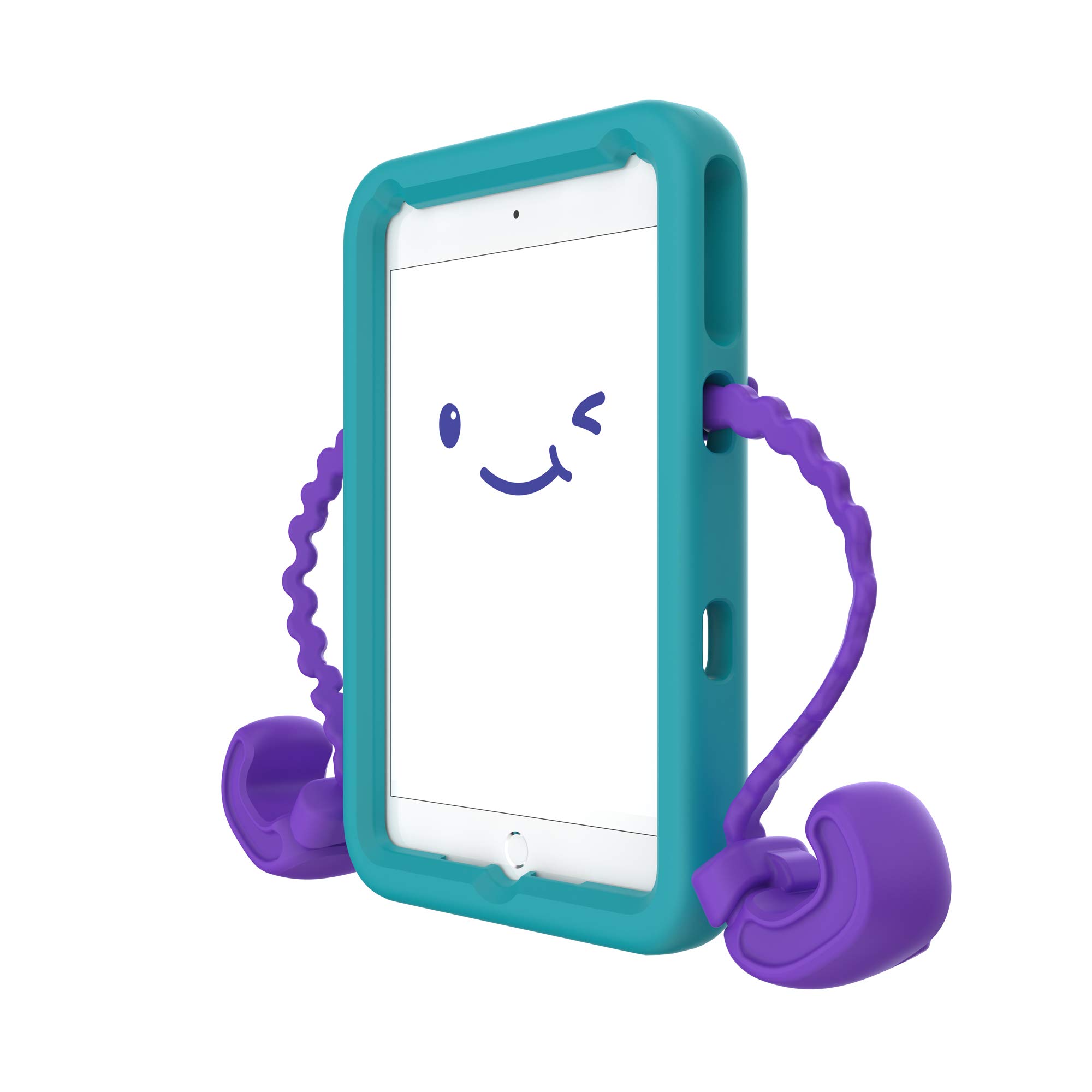 Speck Products Case-E, Fits iPad Mini 4 Case (2019), Case for Kids, Aquamarine Teal/Berrybold Purple