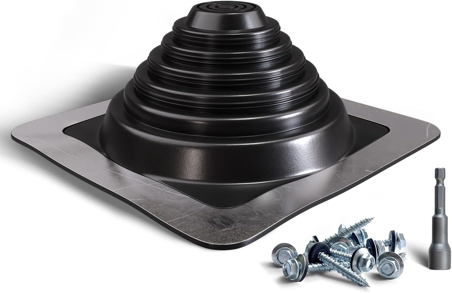 3 Metal Roof Pipe Flashing, VIVIDA Metal Roofing Pipe Boot Kit