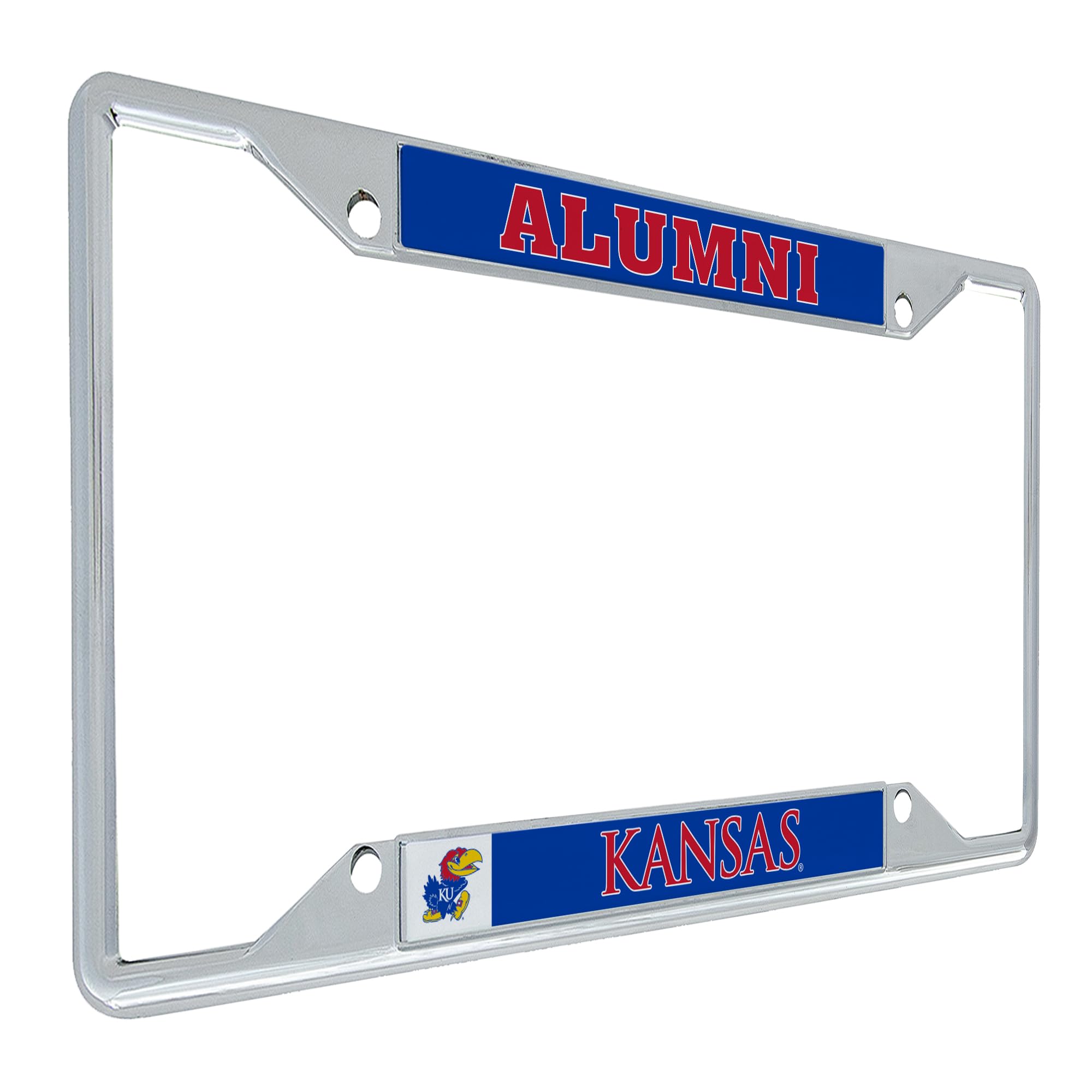 Desert Cactus University of Kansas Car Accessories Jayhawks Metal License Plate Frame and Tag Holder for Front or Rear of Car (Alumni)