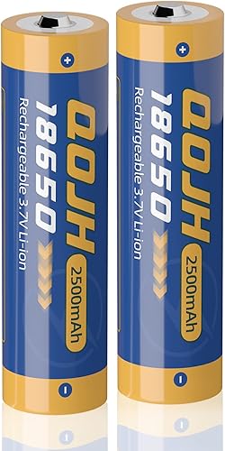 Miniatura 1 de Batería recargable 18650 de 3.7 voltios 18650 con botón superior de litio para faro LED linterna cámaras juguetes 2 unidades