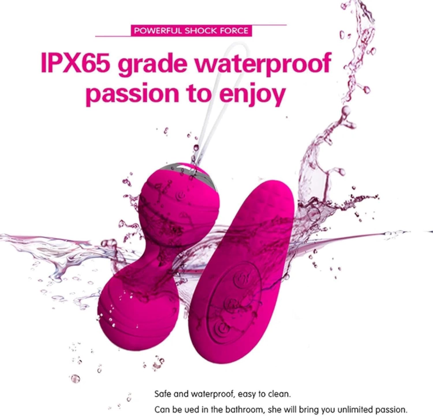 10 Speed Vibrator Rechargeable Jumping Egg Silicone Female Erotic Products Adult Sex Toys Masturbators Sex Machines(Red)