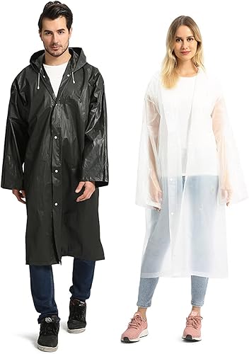 Opret jorongo de lluvia portátil para adulto, impermeable reutilizable con capucha y mangas, duradero, ligero y perfecto para actividades al aire