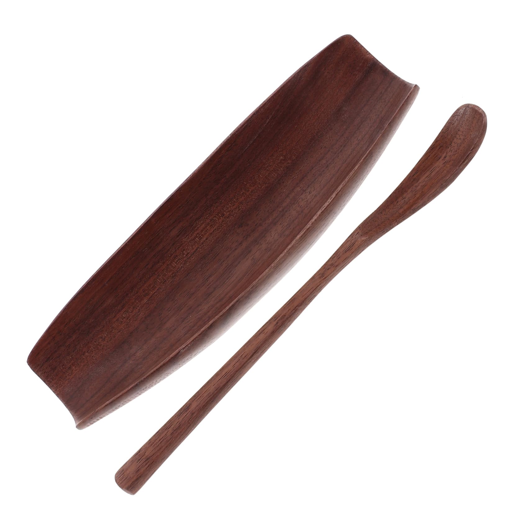 PRETYZOOM 1set Chinese Gongfu Wooden Tea Utensils Premium Walnut Tea Scoop Dispenser Ceremony Elegant Design for Home Use and Shops