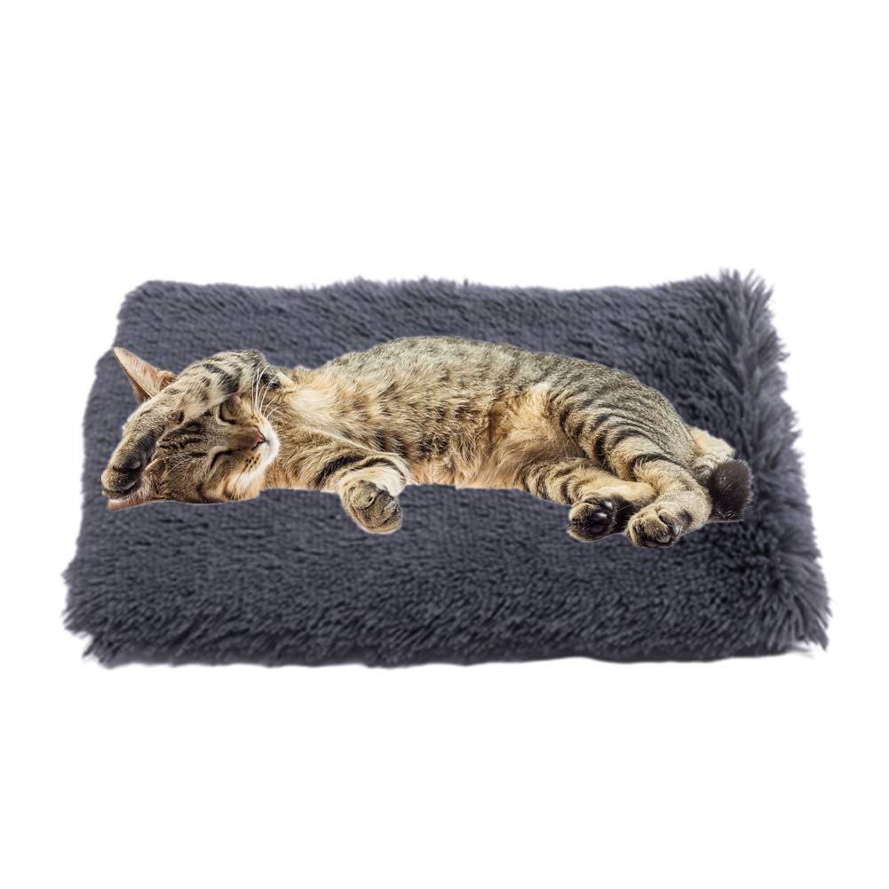 Tapis pour chien grande taille et moelleux en gris foncé taille M