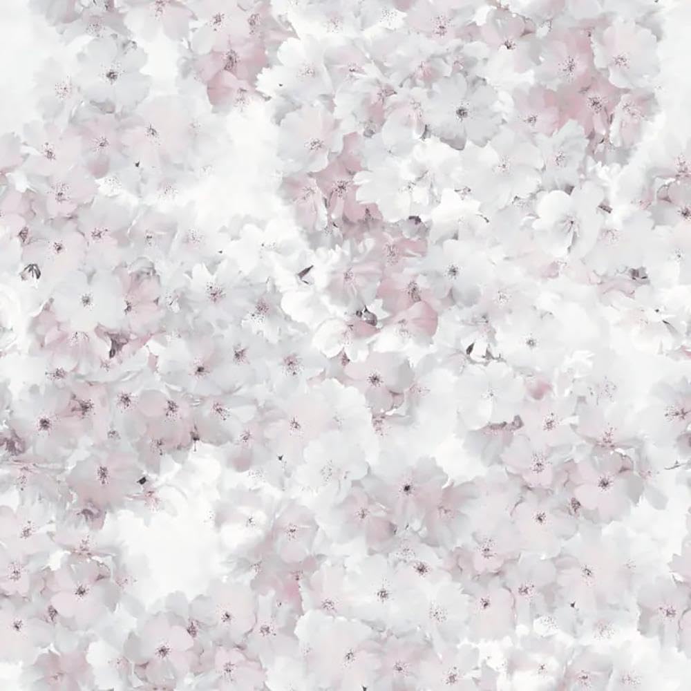 Apple Blossom Rose Pink Wallpaper - Floral Flowers Naturistic Petals - Glamour Trendy Stylish Feature Wall