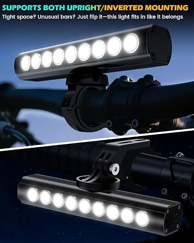 Miniatura 3 de Super Bright Bike Lights for Night Riding- USB Rechargeable Bicycle Headlights, IPX5 Waterproof Bike Headlight and Taillight, Bicycle Light Set for