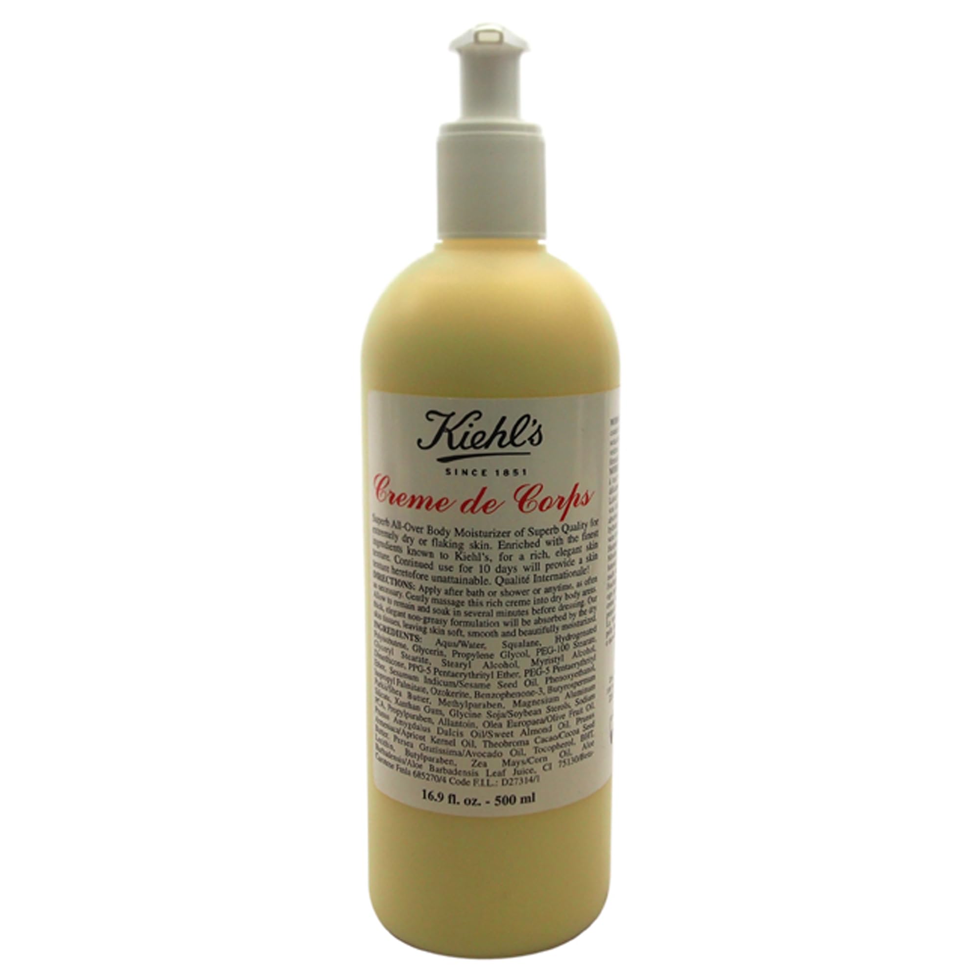 Kiehl's Creme De Corps Body Moisturizer with Pump 500ml/16.9oz