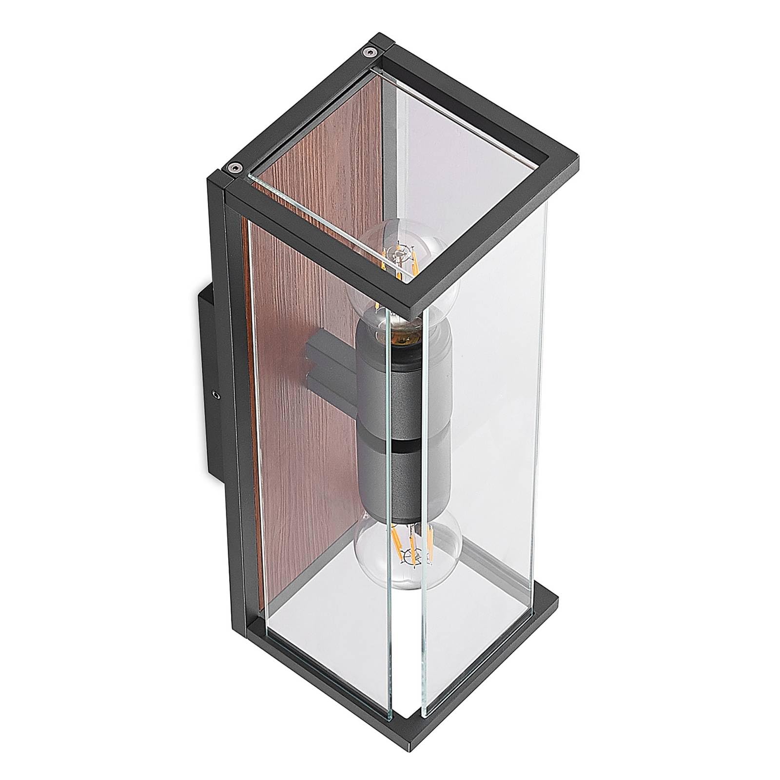 Lucande Applique da esterni dimmerabile (Moderno) colore Nero, in Alluminio applique lampada LED outdoor per facciata/parete terrazzo e balcone