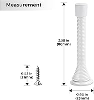 Vista 2 de Ravinte Topes de Puerta, Paquete de 30 Topes de Puerta de Resorte Blancos con Tope de Goma, Topes de Puerta para la Parte Inferior de la Puerta