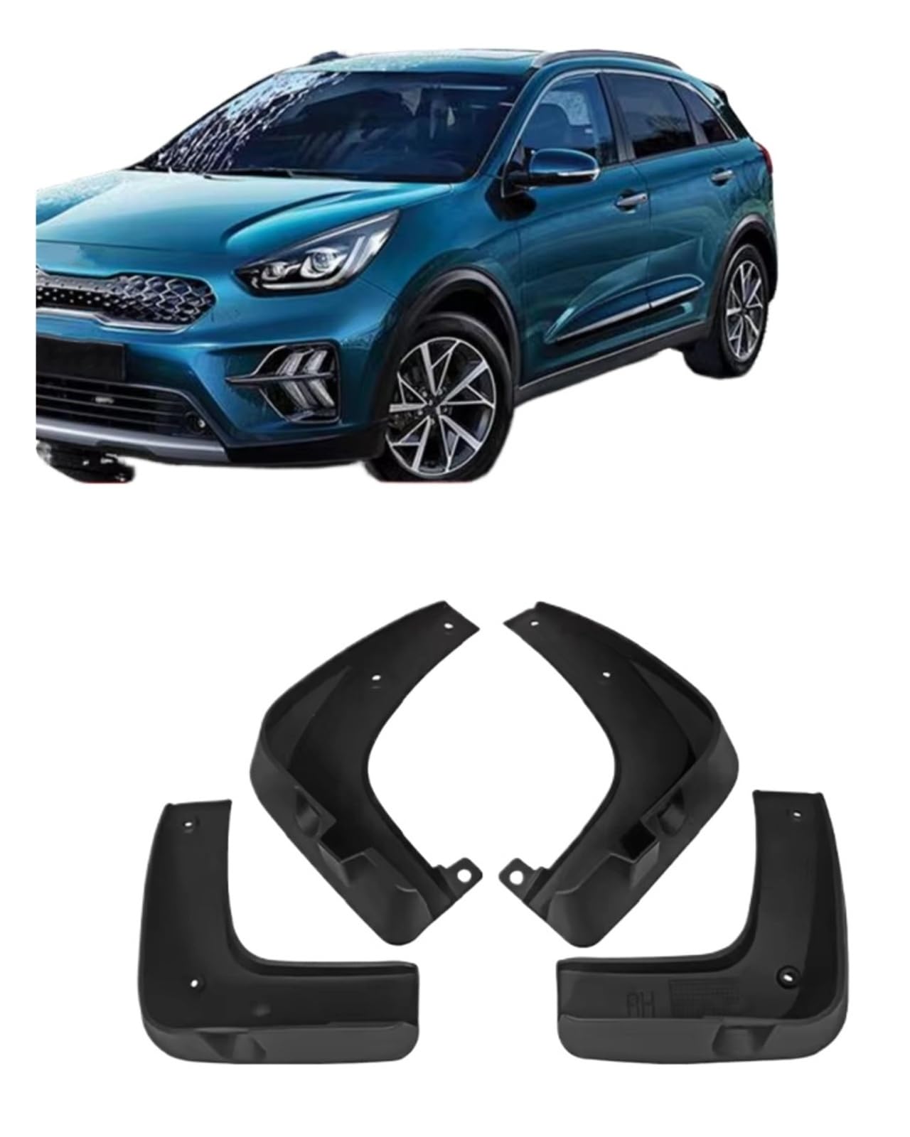 Guardabarros Kia Niro 2018 2019 2020: protector de plástico contra salpicaduras 7