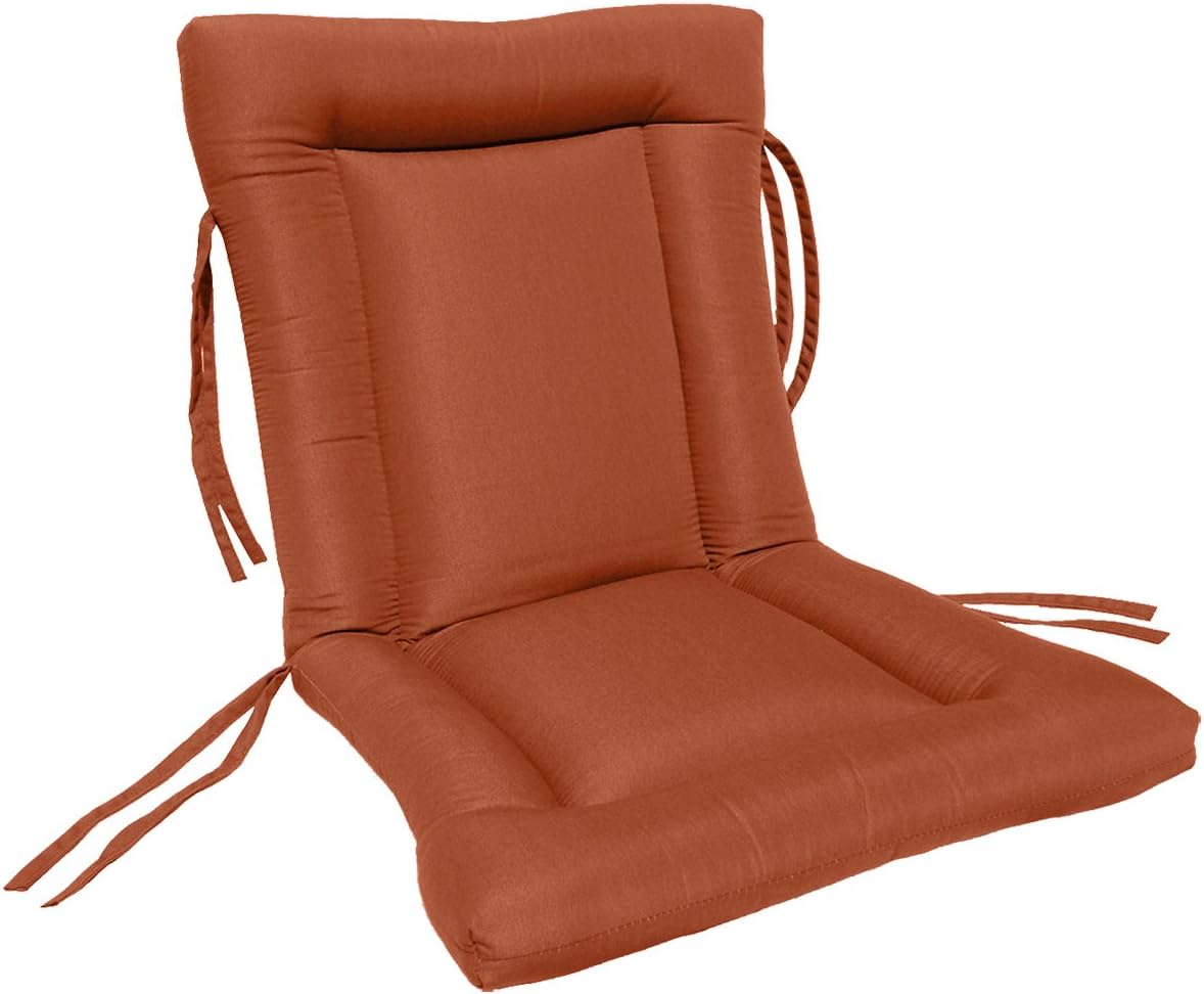 Comfort Classics Sunbrella Outdoor European Quilt Cushion Waterfall Edge in Brick Inc.