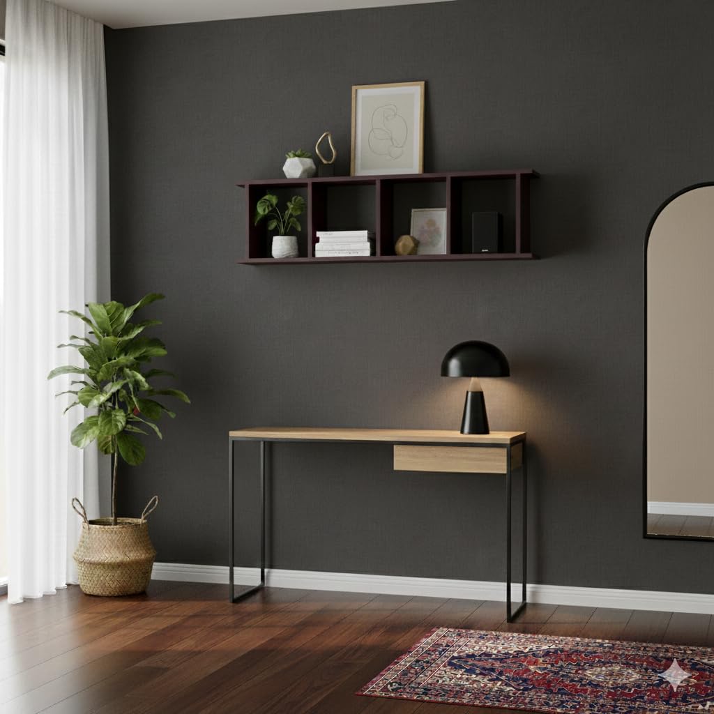 Heavy Duty Floating Shelves for Kitchen Spice Jars & Bathroom Storage Dark Brown-picture-22