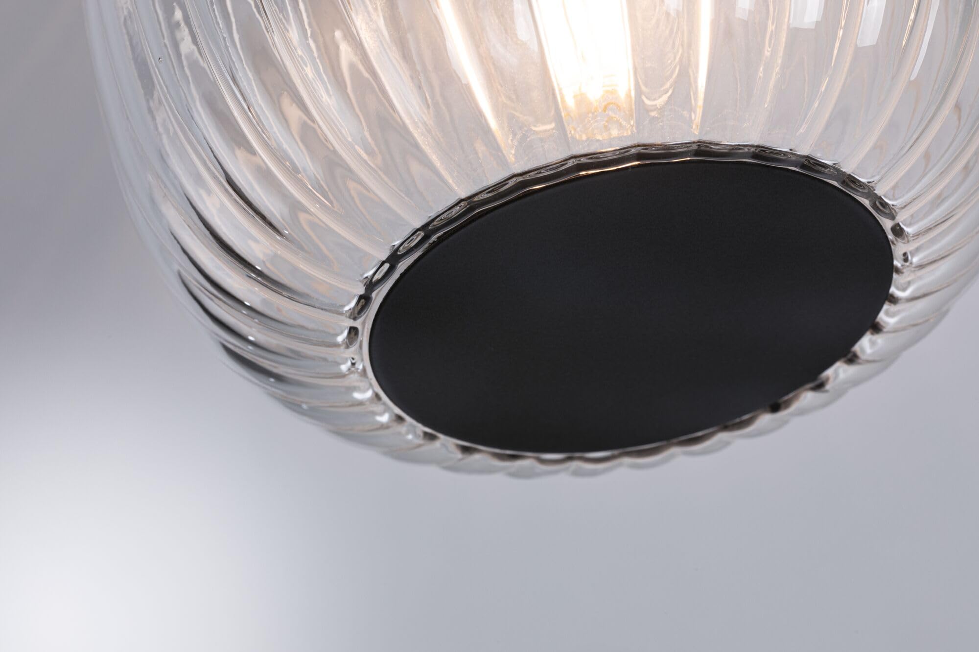 Paulmann 71145 Selection Bathroom Deckenleuchte Ruya IP44 E14 230V max. 20W Glas, Schwarz matt Wand-/Deckenleuchte, Badbeleuchtung