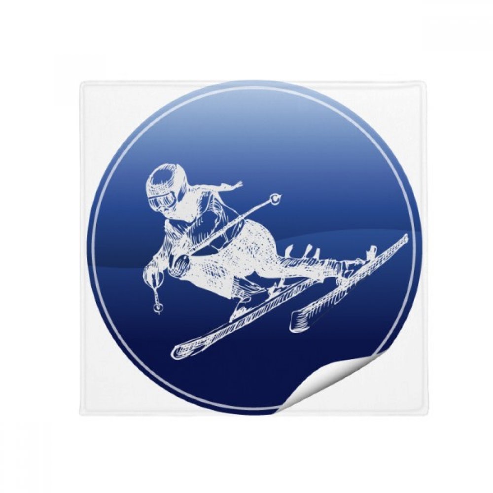 Tapis ski rétro antidérapant au format 50x50 cm idéal pour une cuisine chaleureuse