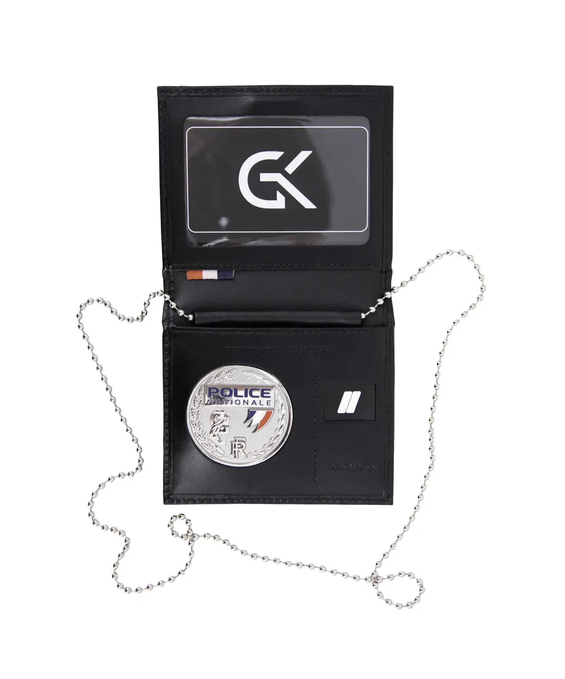 Porte-Cartes avec emplacements Grade et médaille (avec Chaine) - 4187c
