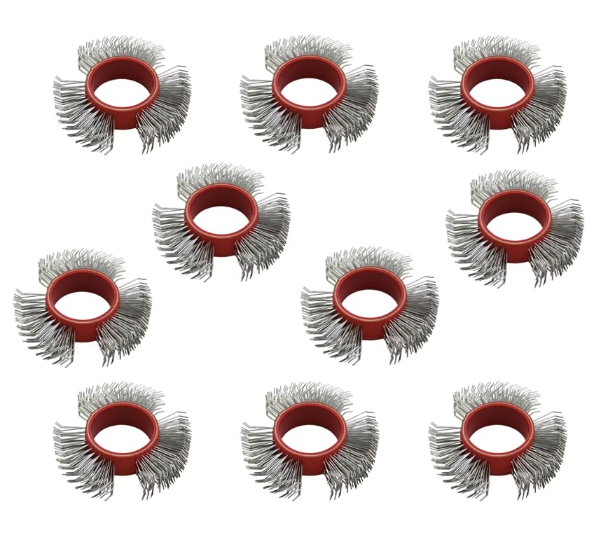 Image of 10PCS,Abrasive Wire Wheel for Surface Blaster, 23mm Bristle Blasting Belts | 0.7mm Carbon Spring Steel, Metal Blaster Wheels, Coarse Wire Wheel for Surface Blasting