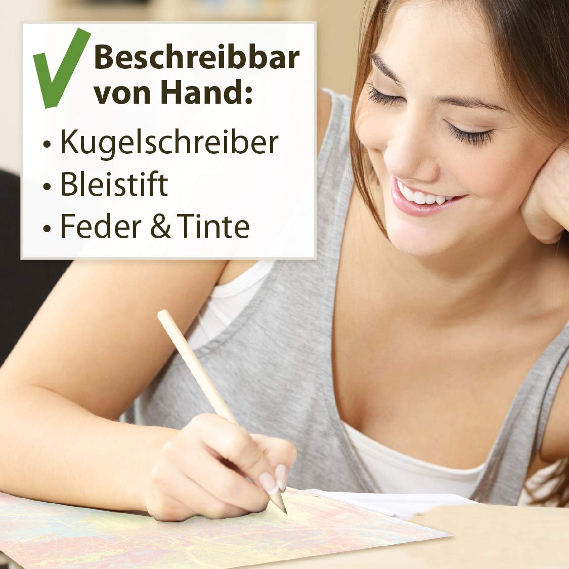TATMOTIVE Briefpapier Pastell Aquarell bunt beidseitig A4 90g 500 Blatt