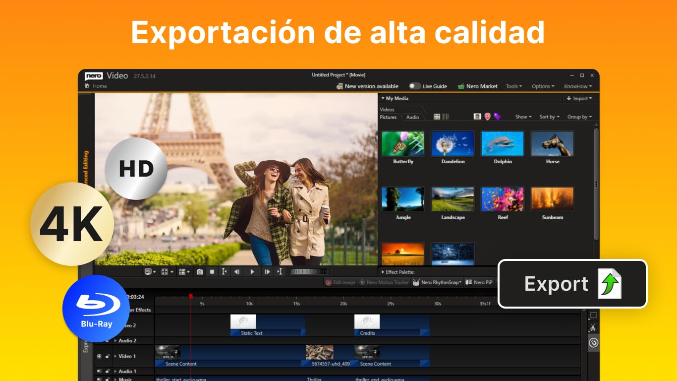 Nero Video Maker 2025 | El original | Editor de vídeo | Edición de vídeo | Licencia ilimitada | 1 PC | Windows 11 / 10 / 8 / 7