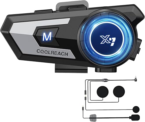 Casco de motocicleta Auriculares Bluetooth, auriculares Sking, cancelación de ruido CVC, música estéreo respuesta automática, 90 horas de tiempo de