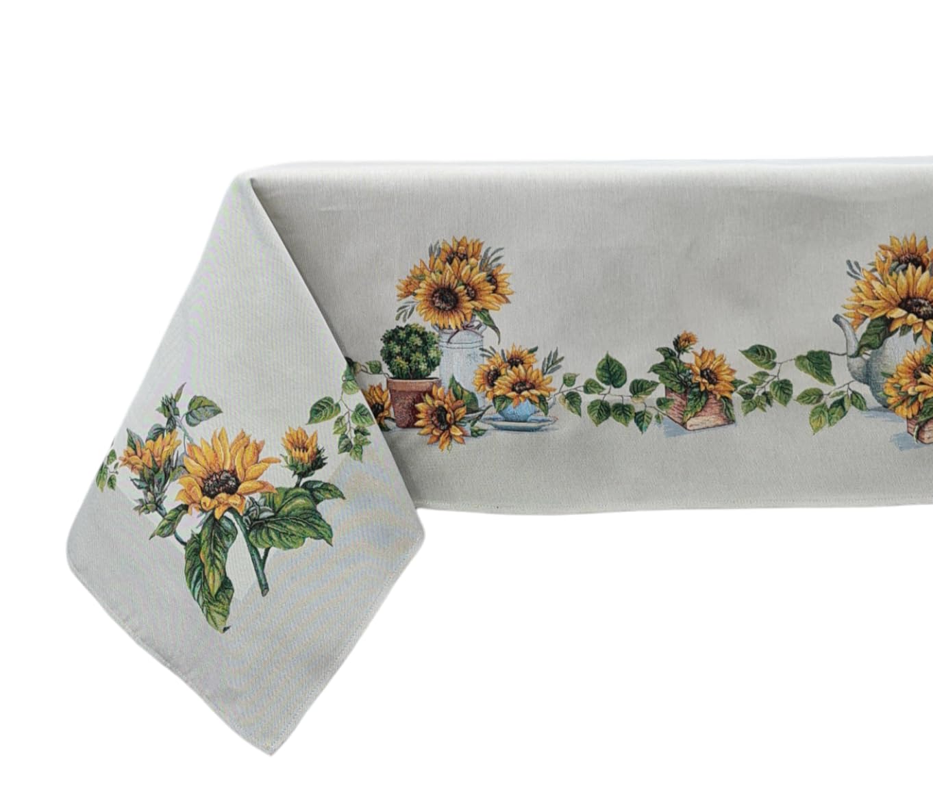 Nappe en gobelin jaune lavable et résistante 140 x 180 cm