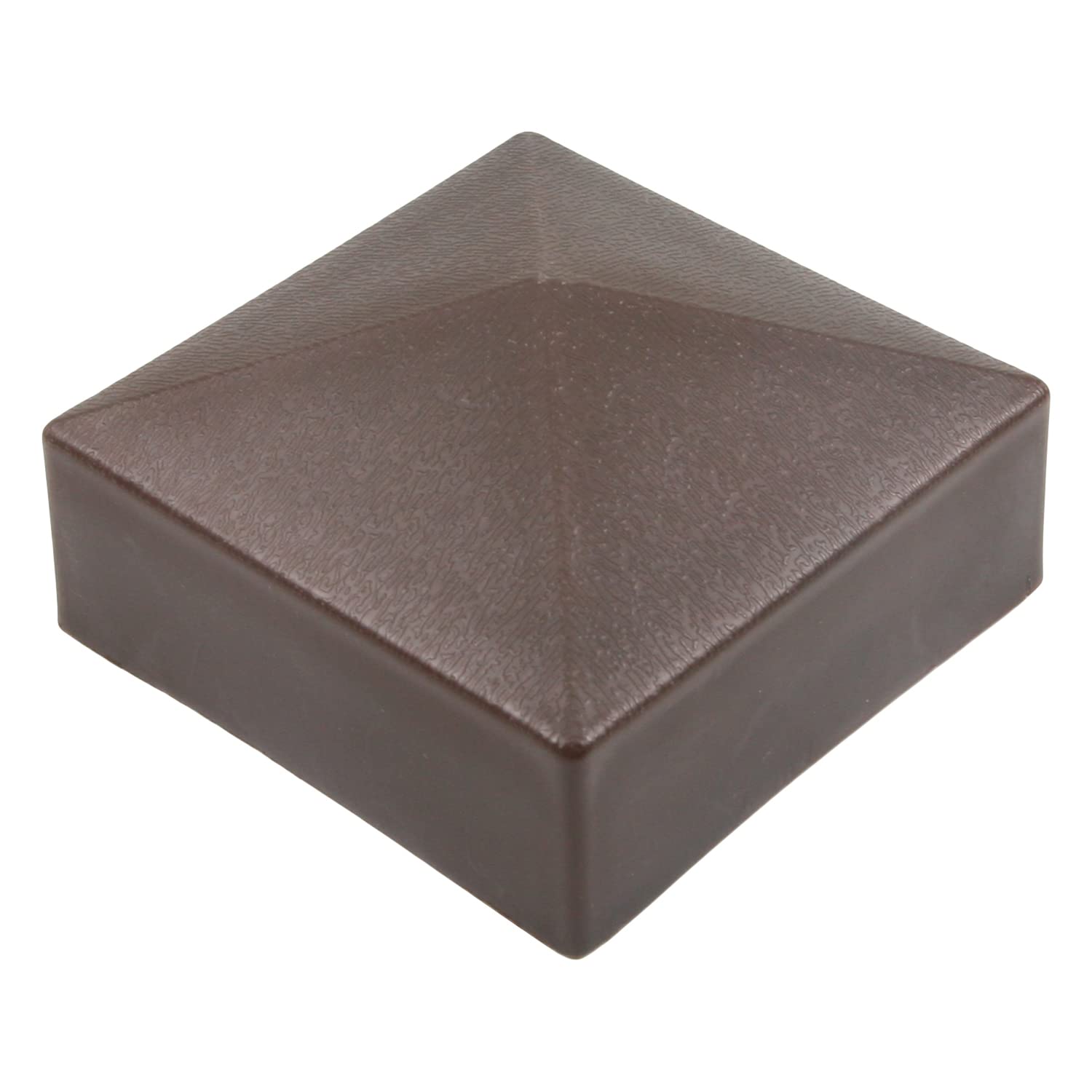 MroMax Fence Post Plastic Cap Pick New Wood Fence Post Caps for Pressure Treated Wood 1Pcs Brown 70x70mm