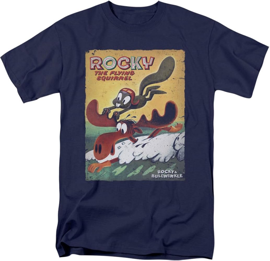 Amazon.com: Rocky & Bullwinkle - Mens Vintage Poster T-Shirt, X