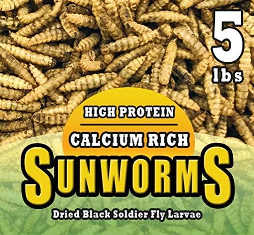 NaturesPeck Sunworms™(Dried Black Soldier Fly Larvae) Treat for Chickens & Wild Birds 5 lbs